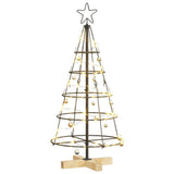 Vidaxl kerst cone boom met standaard zwart 90 cm staal