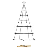 Vidaxl kerst cone boom met standaard zwart 154 cm staal