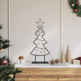Vidaxl metalen kerstboom met standaard zwart 60 cm staal