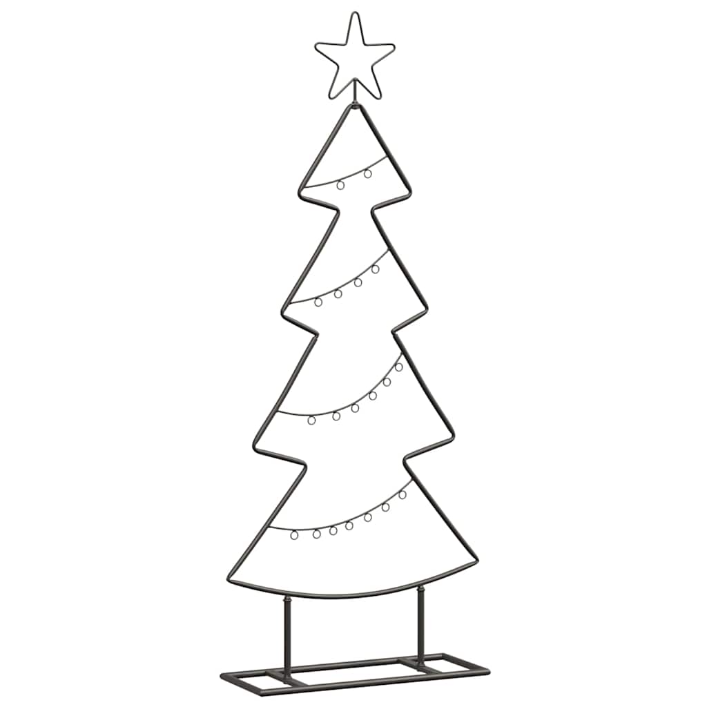 Vidaxl metalen kerstboom met standaard zwart 90,5 cm staal
