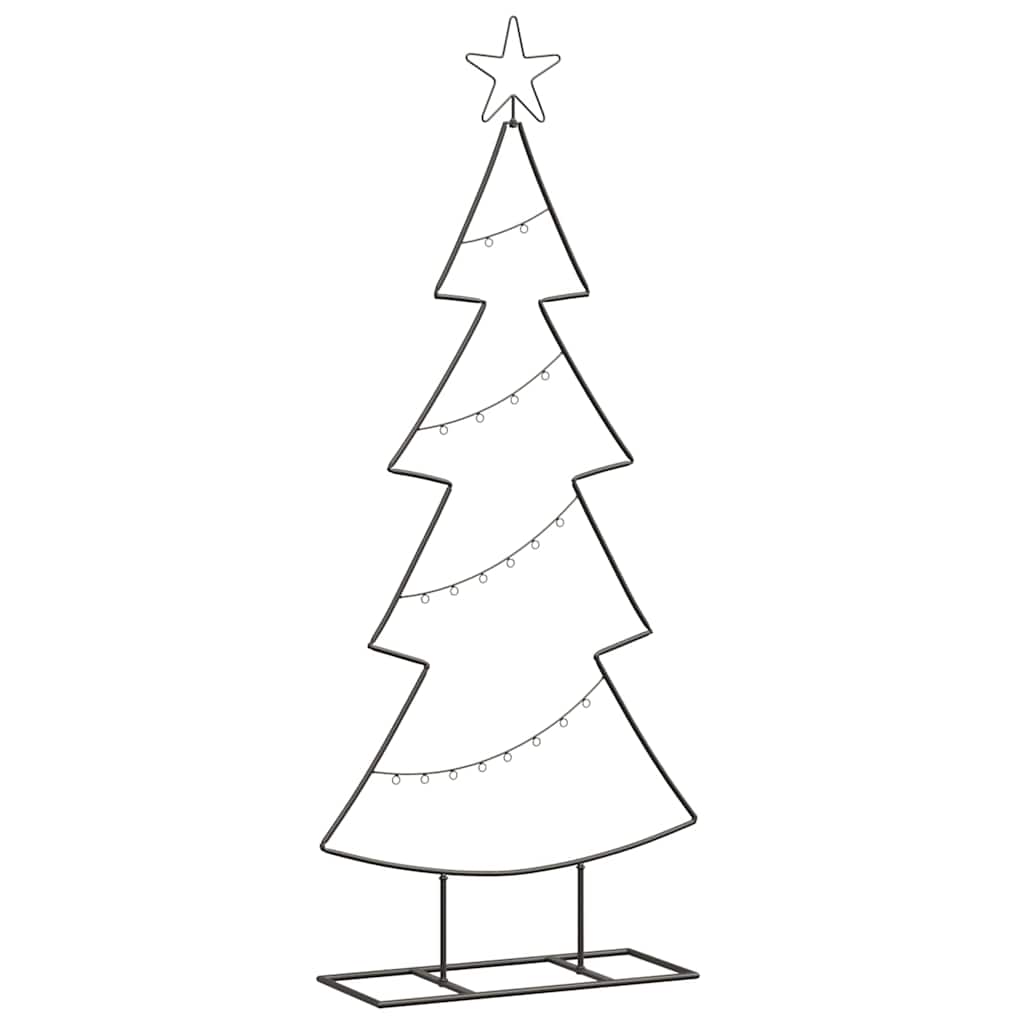 Vidaxl metalen kerstboom met standaard zwart 125 cm staal