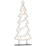 Vidaxl metalen kerstboom met standaard zwart 150 cm staal
