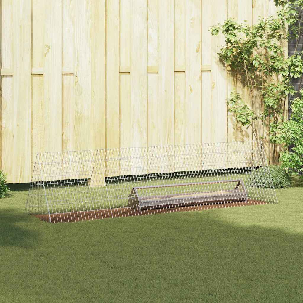 Vidaxl kippenhok zilver 215 x 55 x 55 cm gegalvaniseerd staal