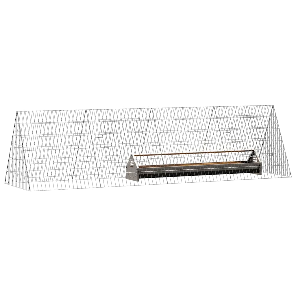 Vidaxl kippenhok zilver 215 x 55 x 55 cm gegalvaniseerd staal