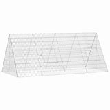 Vidaxl kippenhok zilver 215 x 100 x 85 cm gegalvaniseerd staal