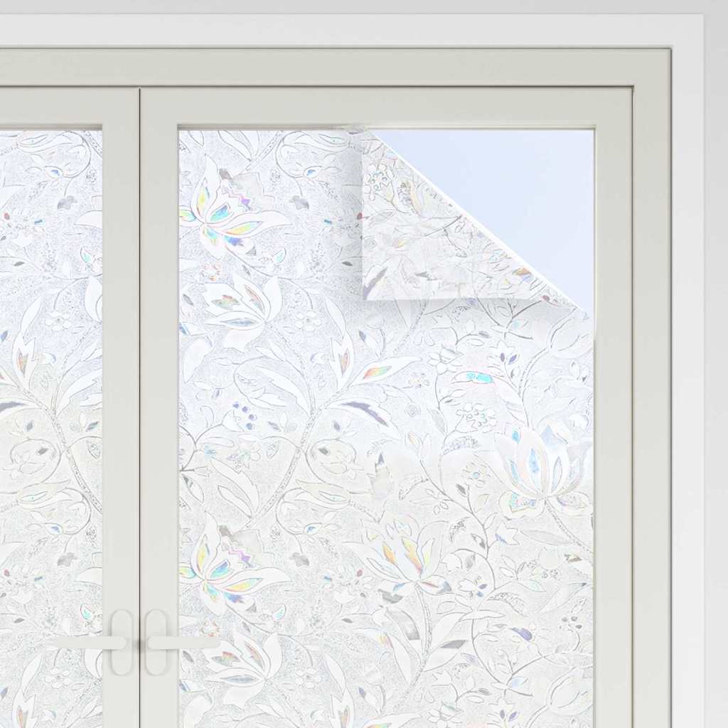 Vidaxl statistisch raamfoli bloemen patroon 45 x 500 cm pvc