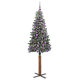 Vidaxl slanke kerstboom groen 180 cm pvc en massief dennenhout