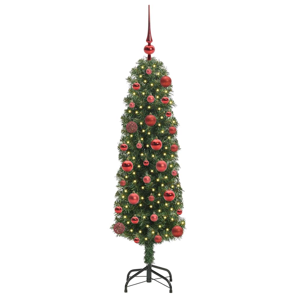 Vidaxl kunstkerstboom groen 120 cm pvc en staal en kunststof
