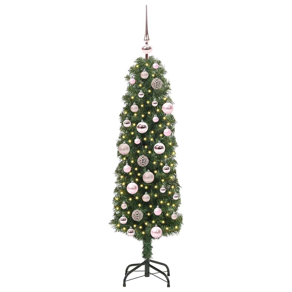 Vidaxl kunstkerstboom groen 120 cm pvc en staal en kunststof