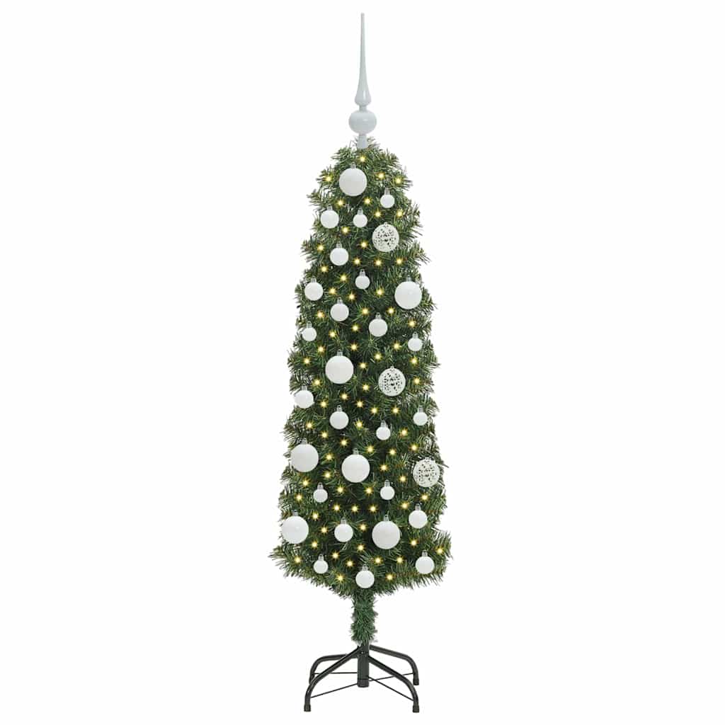 Vidaxl kunstkerstboom groen 120 cm pvc en staal en kunststof