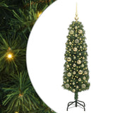 Vidaxl kunstkerstboom groen 120 cm pvc en staal en kunststof