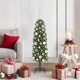 Vidaxl kunstkerstboom groen 120 cm pvc en staal en kunststof