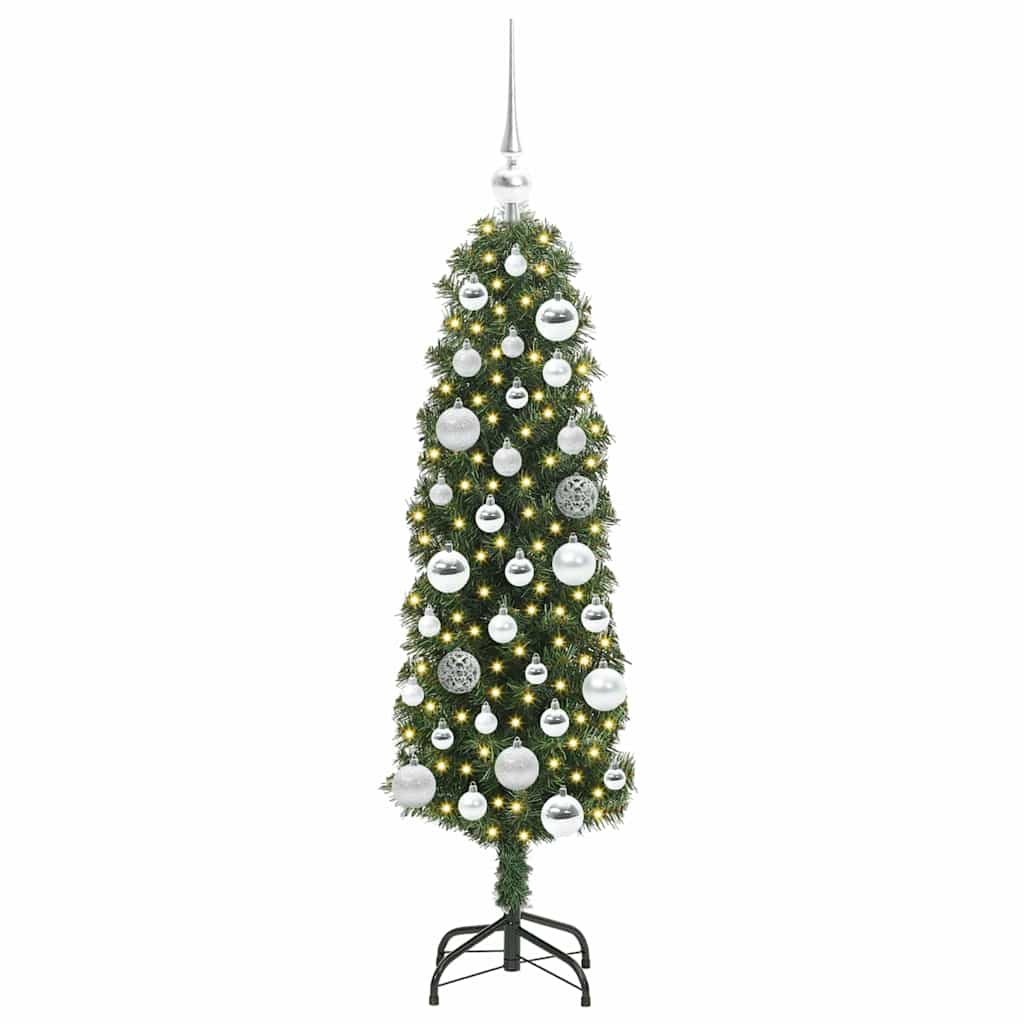 Vidaxl kunstkerstboom groen 120 cm pvc en staal en kunststof