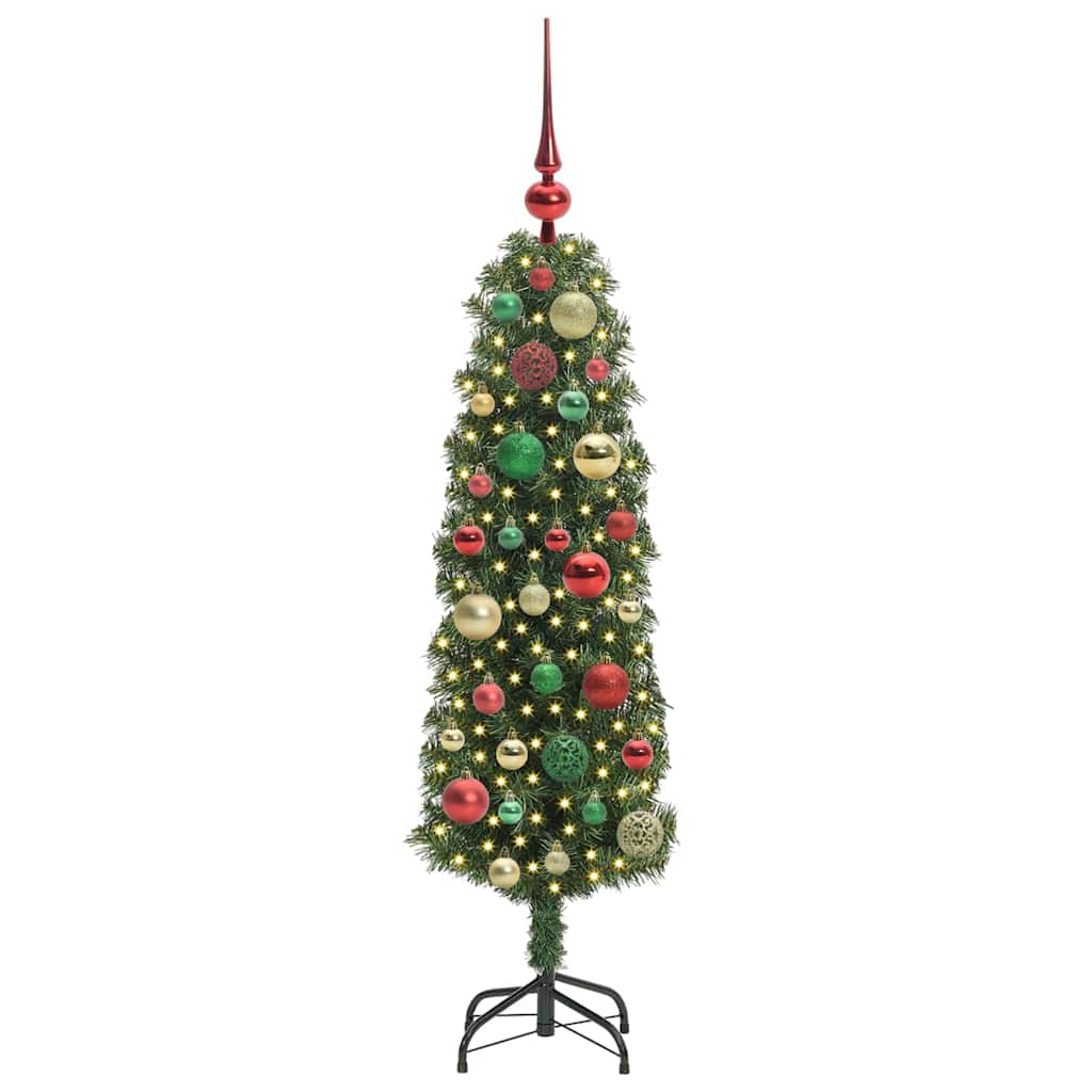 Vidaxl kunstkerstboom groen 120 cm pvc en staal en kunststof
