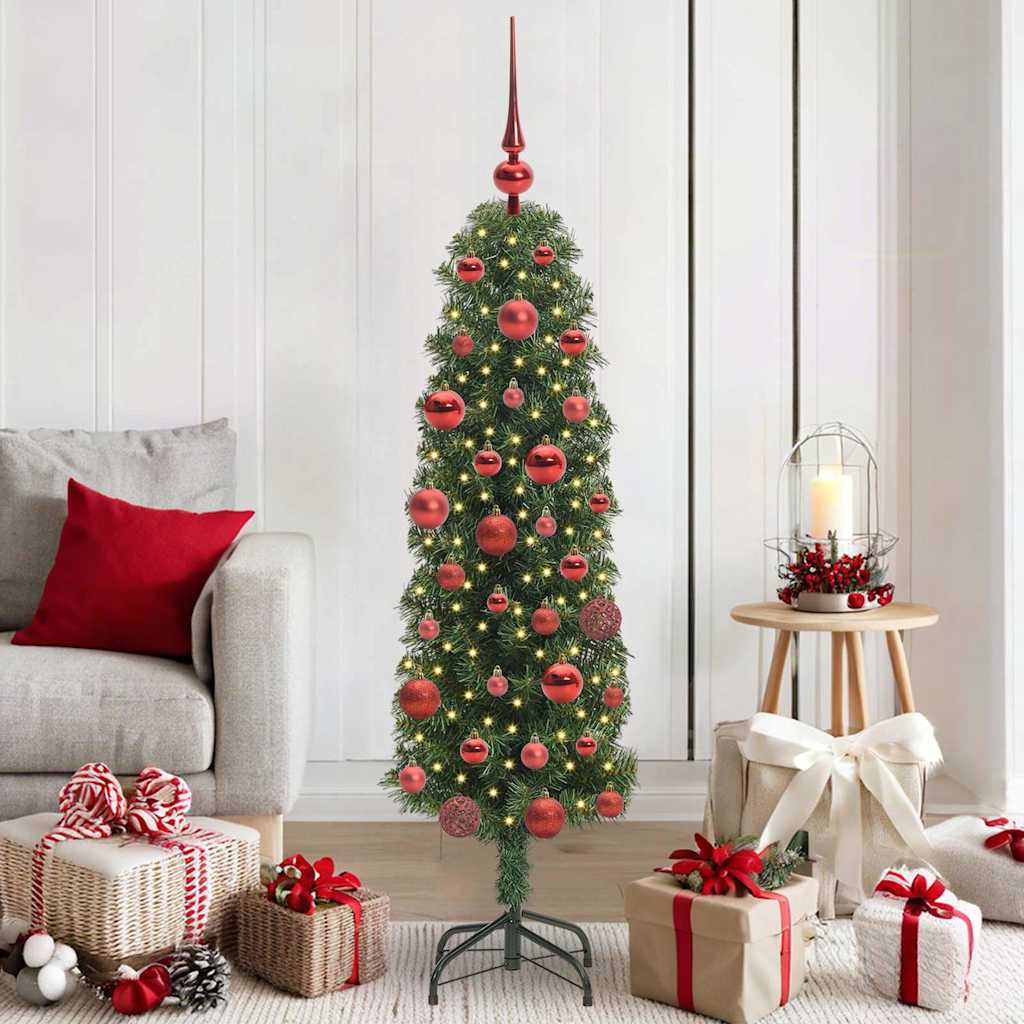 Vidaxl kunstkerstboom groen 150 cm pvc en staal en kunststof