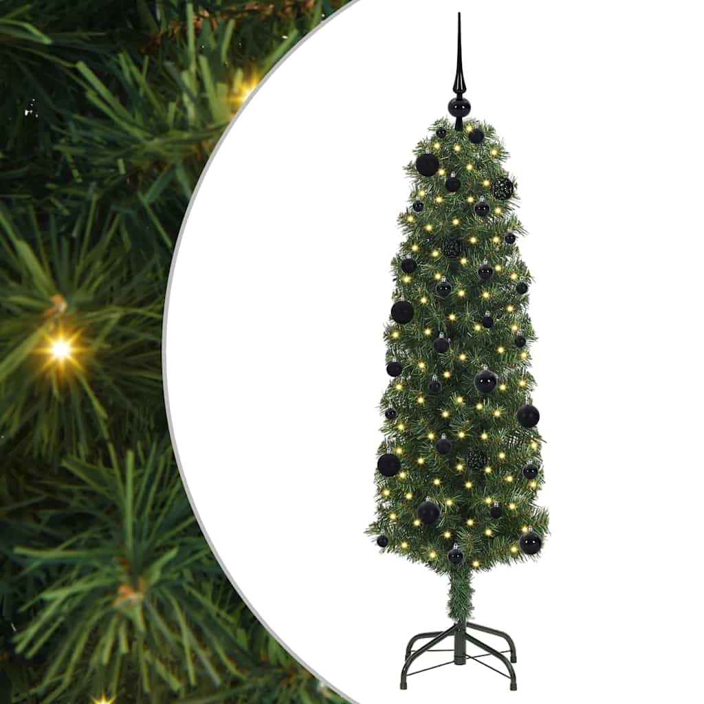 Vidaxl kunstkerstboom groen 150 cm pvc en staal en kunststof