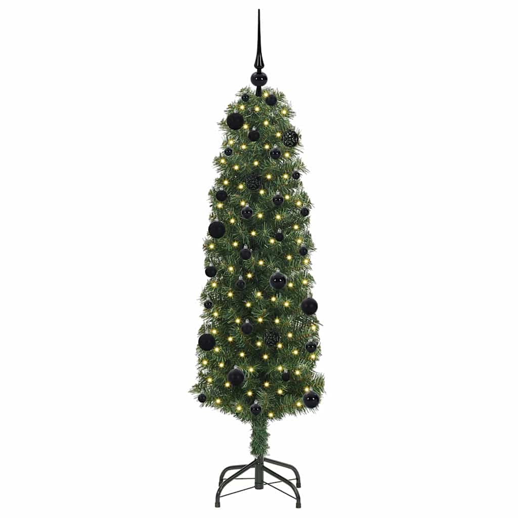 Vidaxl kunstkerstboom groen 150 cm pvc en staal en kunststof