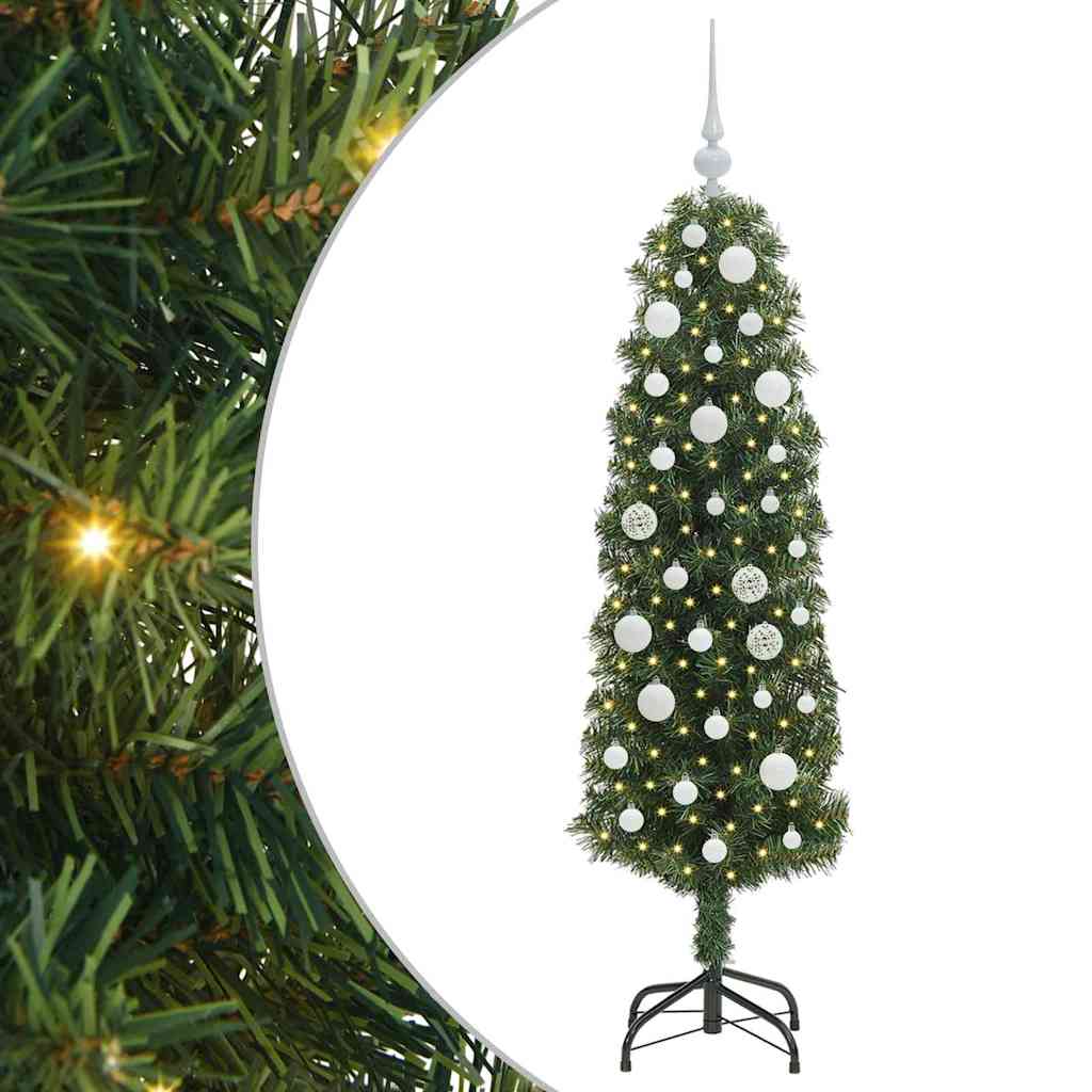 Vidaxl kunstkerstboom groen 150 cm pvc en staal en kunststof