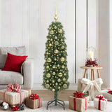 Vidaxl kunstkerstboom groen 150 cm pvc en staal en kunststof