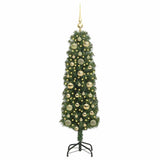 Vidaxl kunstkerstboom groen 150 cm pvc en staal en kunststof