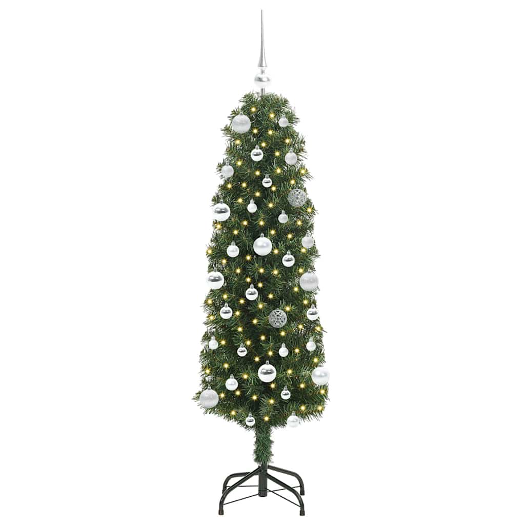 Vidaxl kunstkerstboom groen 150 cm pvc en staal en kunststof