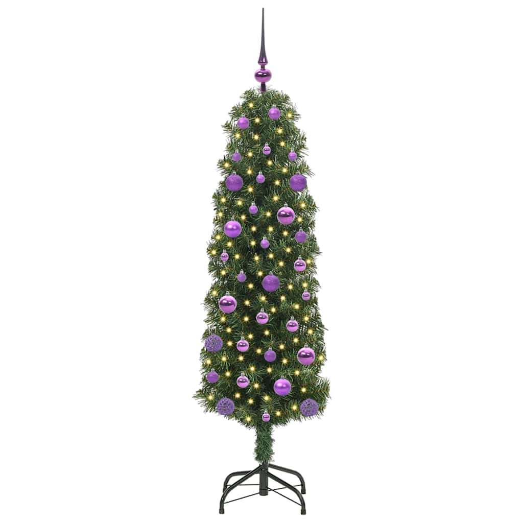Vidaxl kunstkerstboom groen 150 cm pvc en staal en kunststof