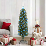 Vidaxl kunstkerstboom groen 150 cm pvc en staal en kunststof