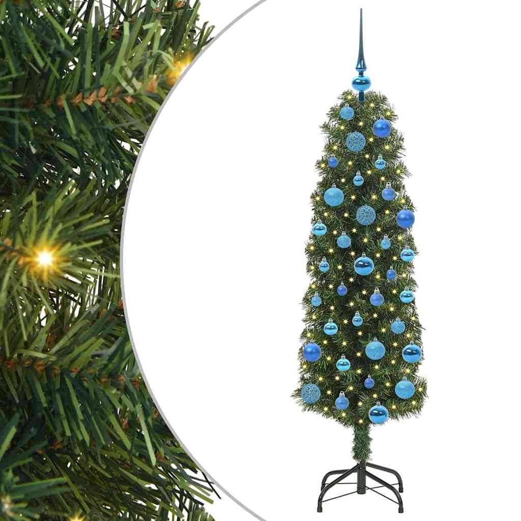 Vidaxl kunstkerstboom groen 150 cm pvc en staal en kunststof