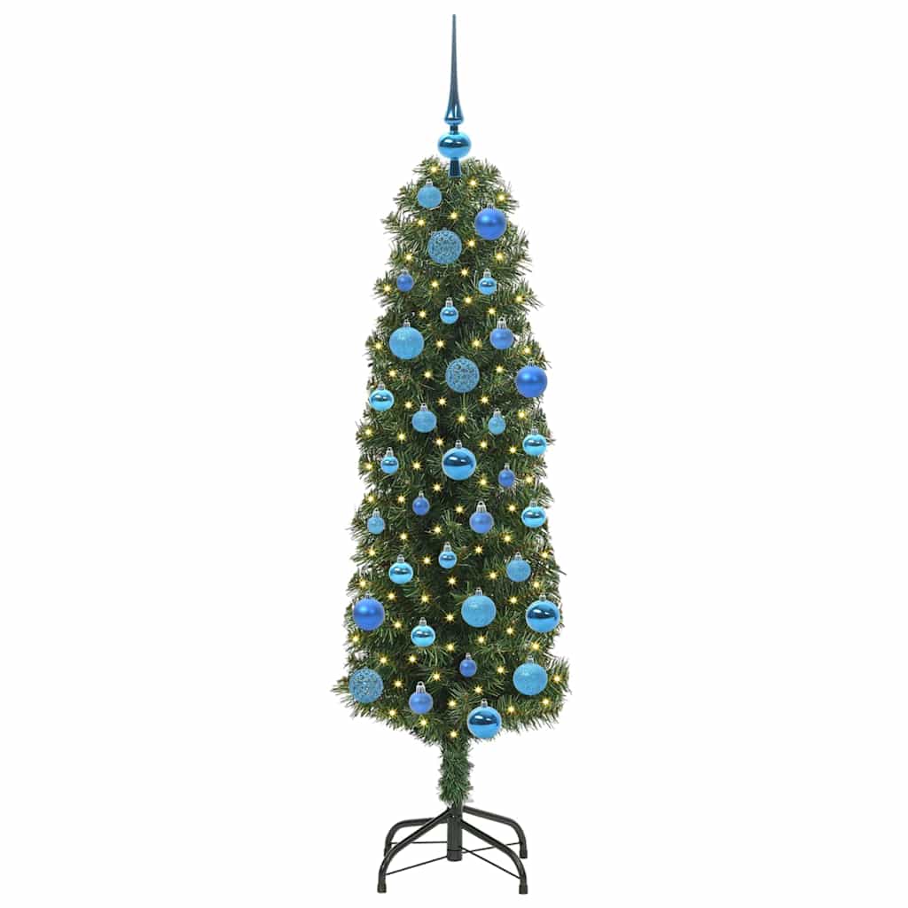 Vidaxl kunstkerstboom groen 150 cm pvc en staal en kunststof