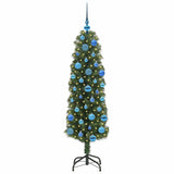 Vidaxl kunstkerstboom groen 150 cm pvc en staal en kunststof