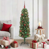 Vidaxl kunstkerstboom groen 150 cm pvc en staal en kunststof