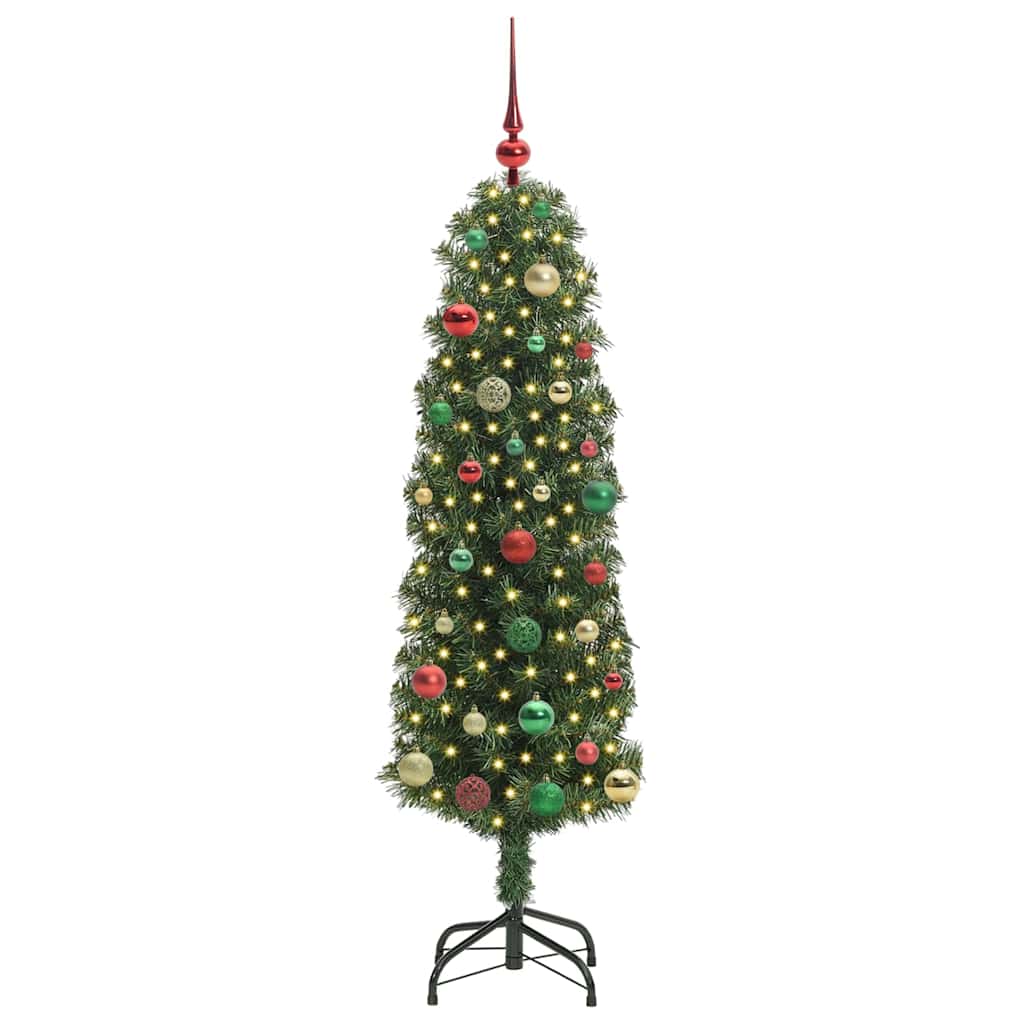Vidaxl kunstkerstboom groen 150 cm pvc en staal en kunststof