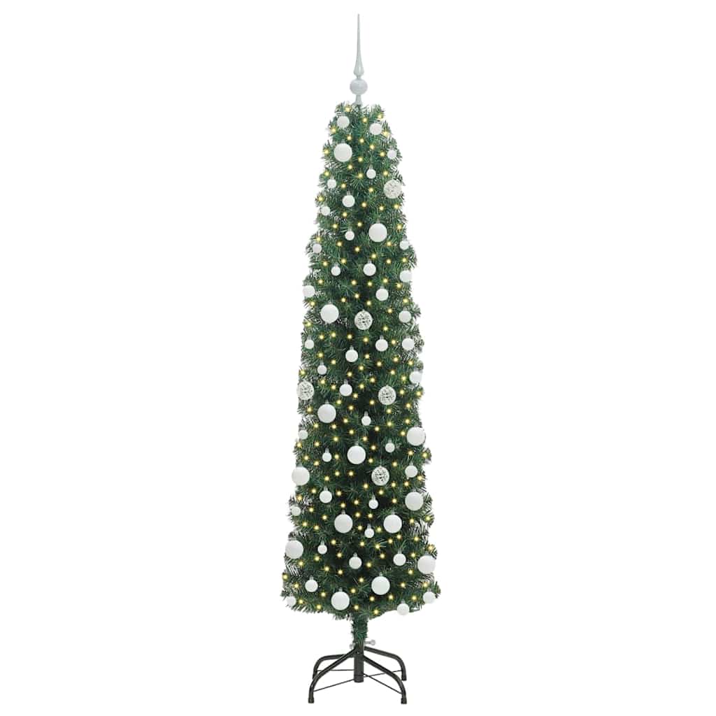 Vidaxl kunstkerstboom groen 180 cm pvc en staal en kunststof