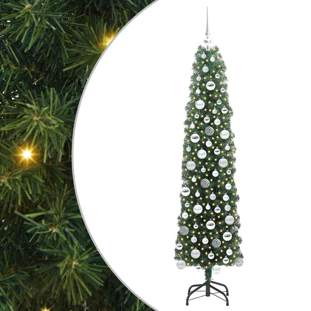 Vidaxl kunstkerstboom groen 180 cm pvc en staal en kunststof
