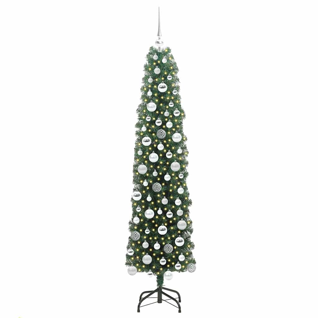 Vidaxl kunstkerstboom groen 180 cm pvc en staal en kunststof