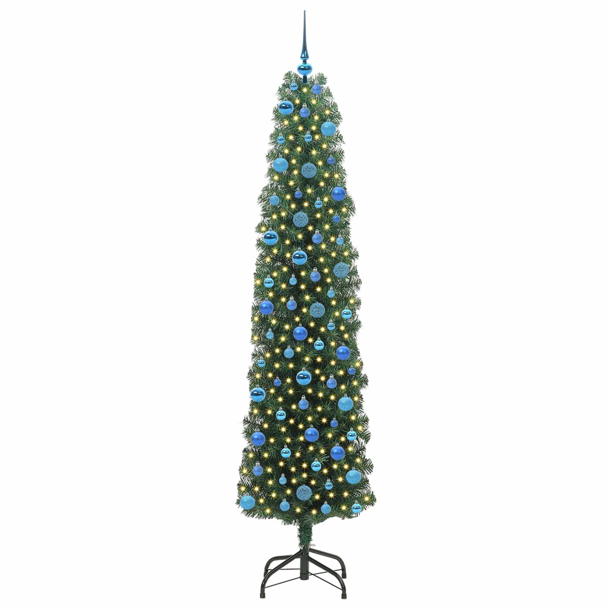 Vidaxl kunstkerstboom groen 240 cm pvc en staal en kunststof
