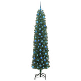Vidaxl kunstkerstboom groen 240 cm pvc en staal en kunststof