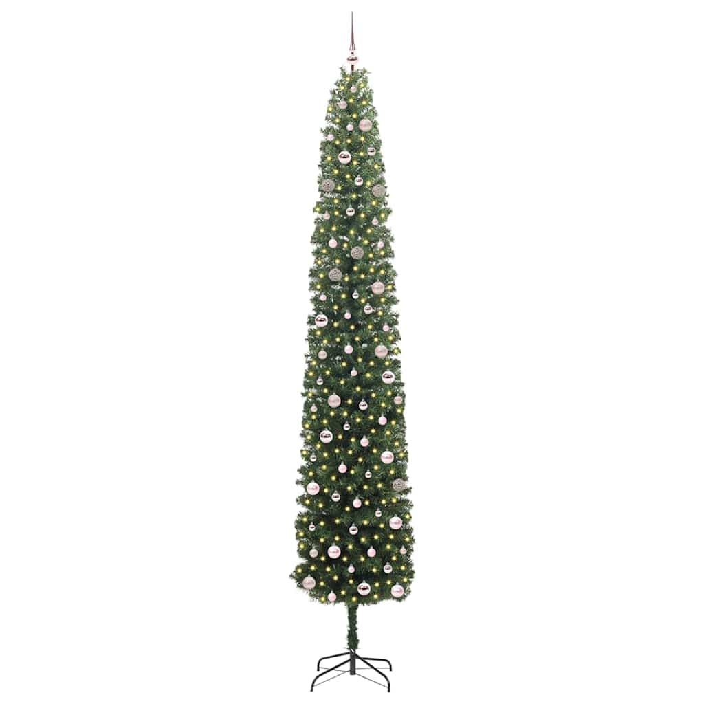 Vidaxl kunstkerstboom groen 300 cm pvc en staal en kunststof