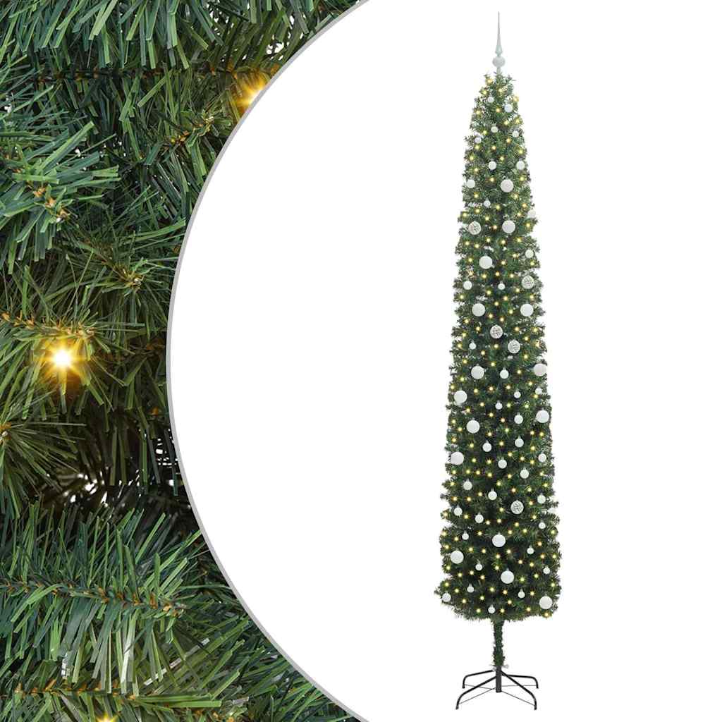 Vidaxl kunstkerstboom groen 300 cm pvc en staal en kunststof