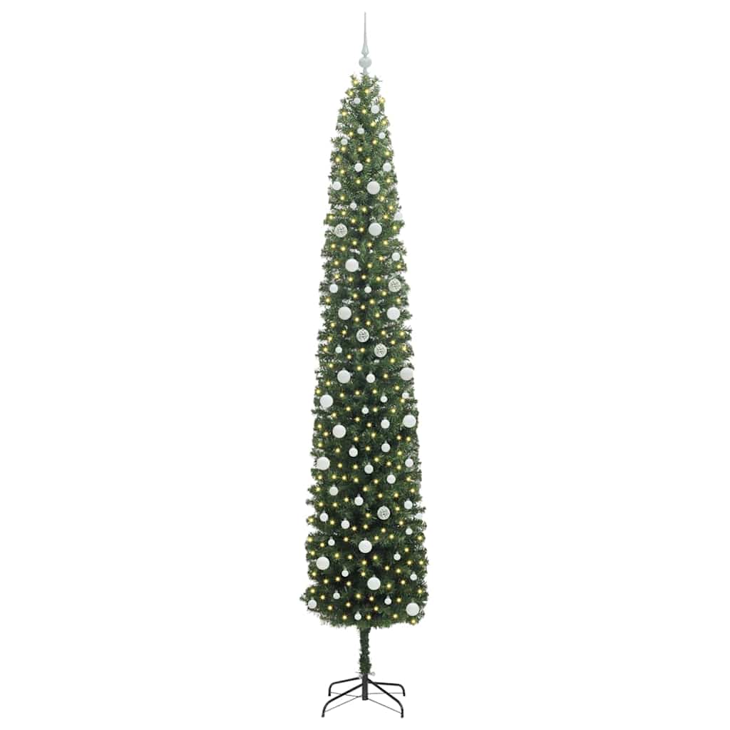 Vidaxl kunstkerstboom groen 300 cm pvc en staal en kunststof