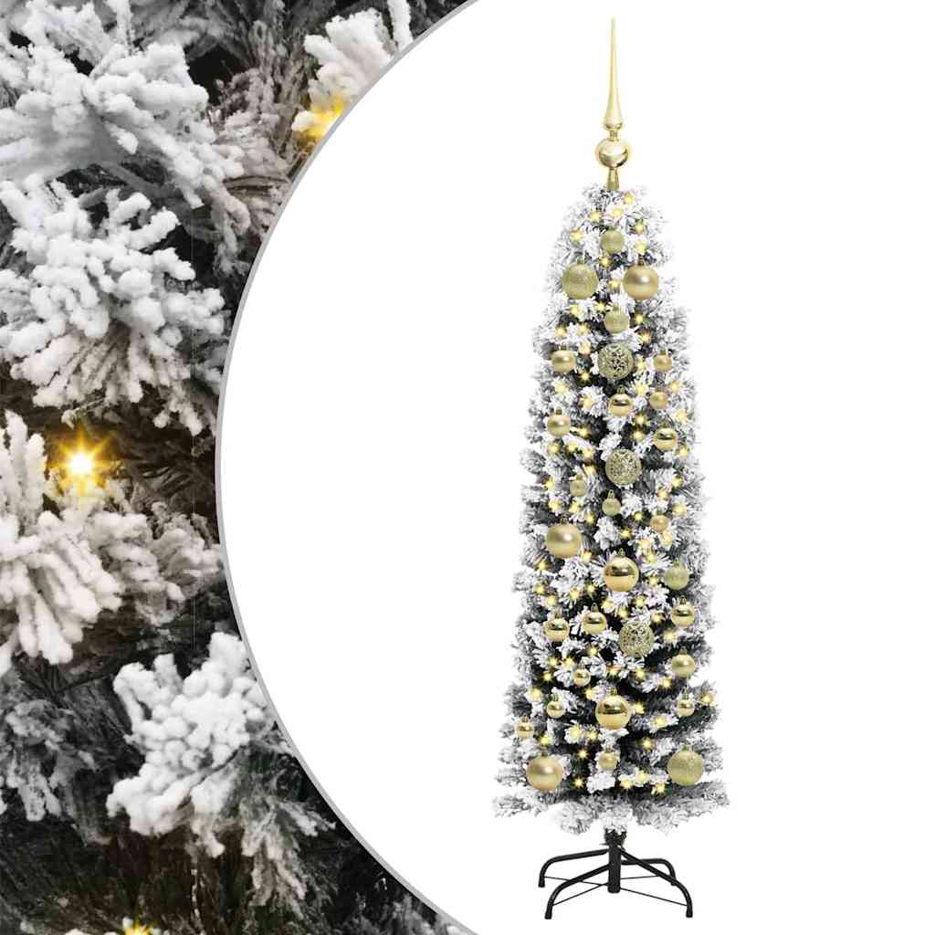 Vidaxl kunstkerstboom groen 150 cm pvc en staal en kunststof