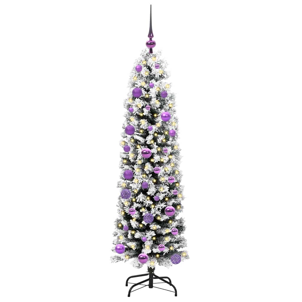 Vidaxl kunstkerstboom groen 150 cm pvc en staal en kunststof