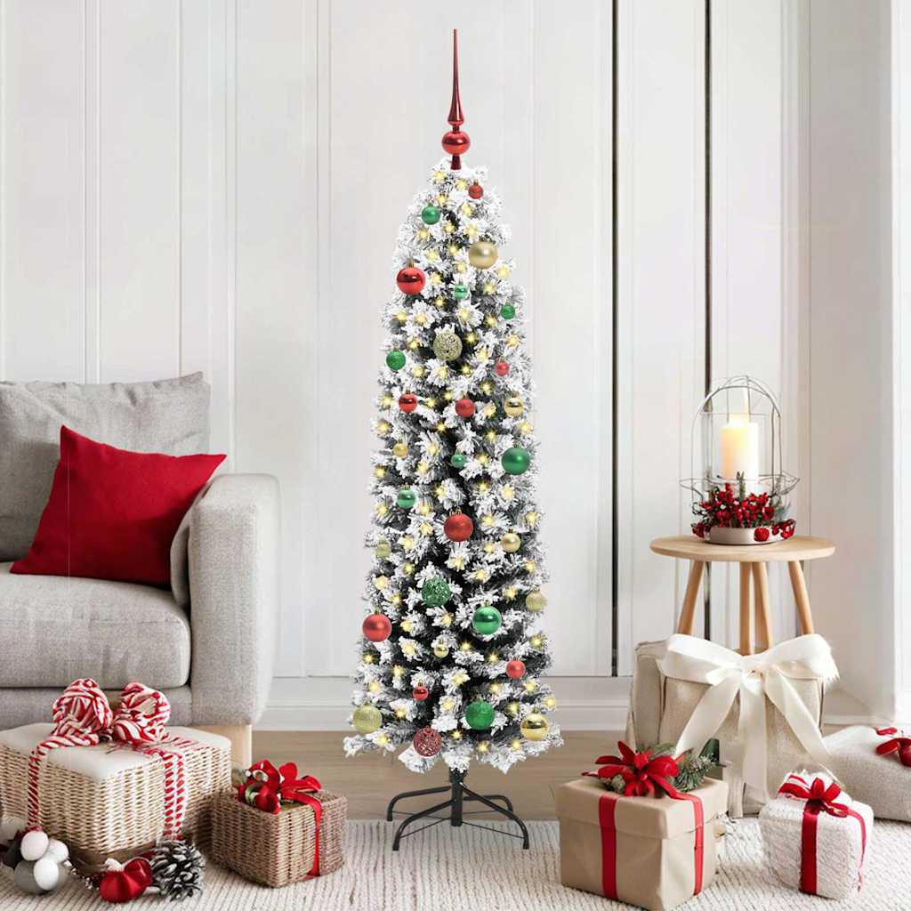 Vidaxl kunstkerstboom groen 150 cm pvc en staal en kunststof