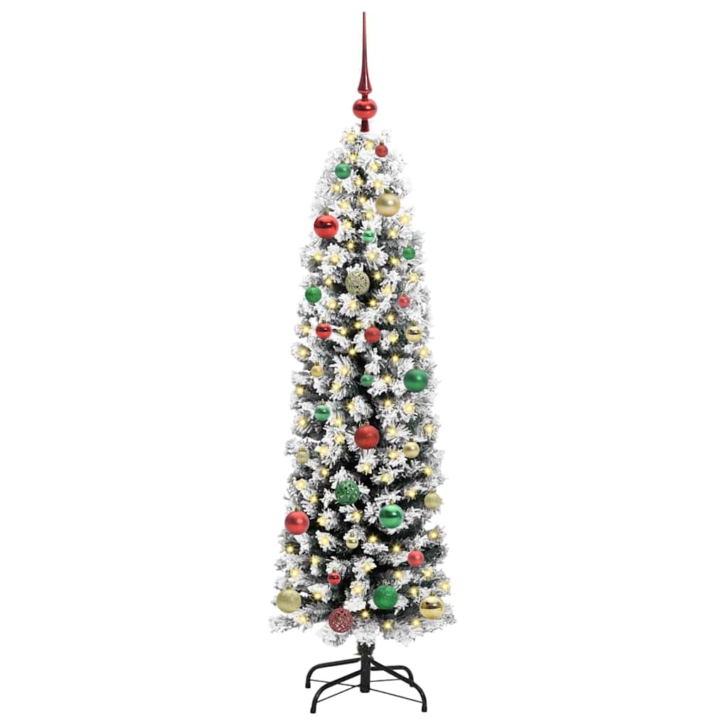 Vidaxl kunstkerstboom groen 150 cm pvc en staal en kunststof