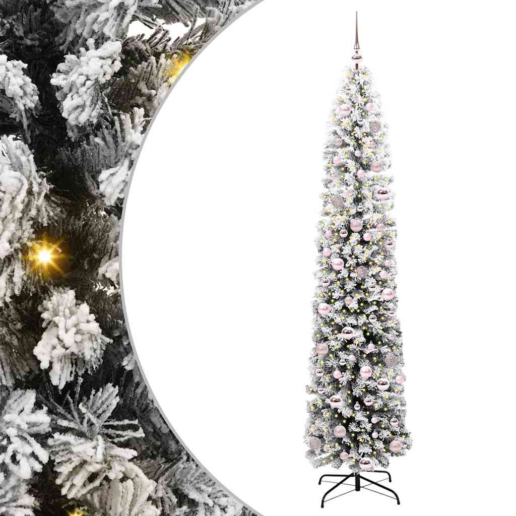 Vidaxl kunstkerstboom groen 210 cm pvc en staal en kunststof