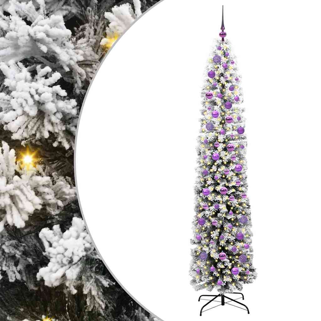 Vidaxl kunstkerstboom groen 210 cm pvc en staal en kunststof
