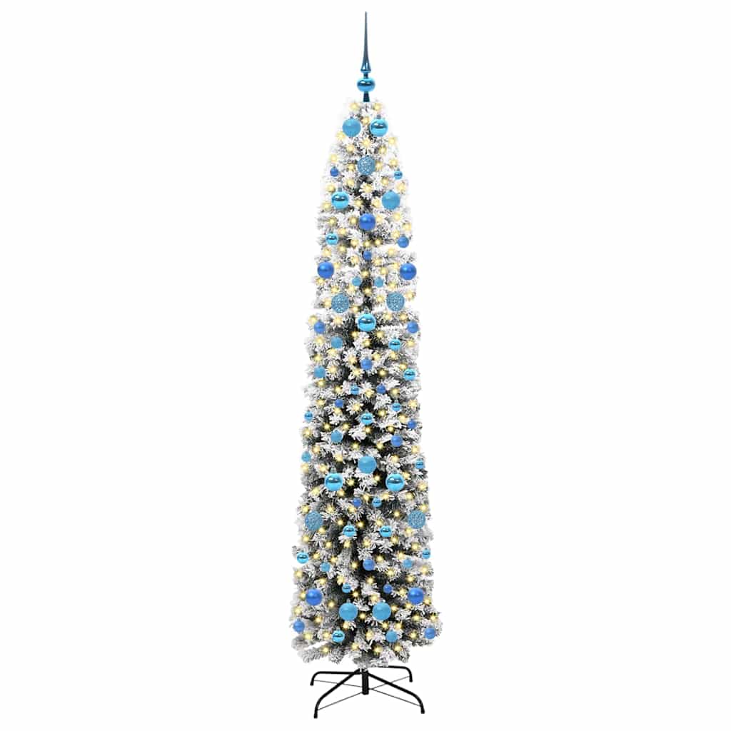 Vidaxl kunstkerstboom groen 210 cm pvc en staal en kunststof