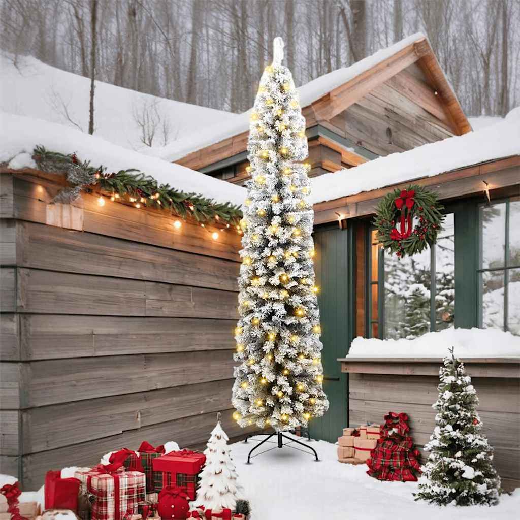 Vidaxl kunstkerstboom groen 240 cm pvc en staal en kunststof