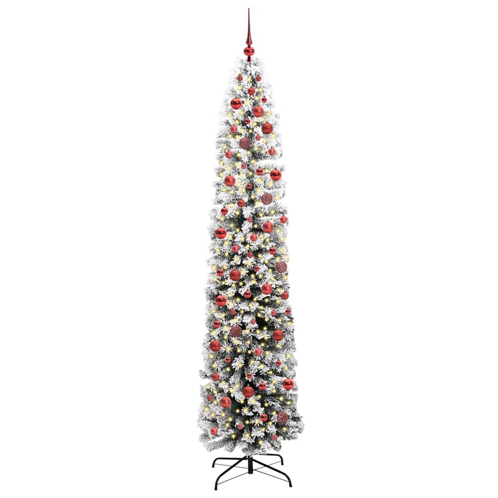 Vidaxl kunstkerstboom groen 240 cm pvc en staal en kunststof