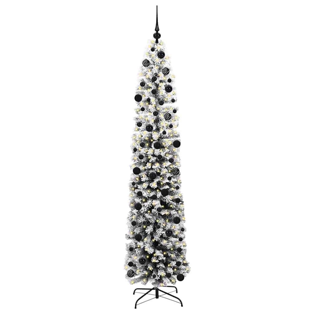 Vidaxl kunstkerstboom groen 240 cm pvc en staal en kunststof